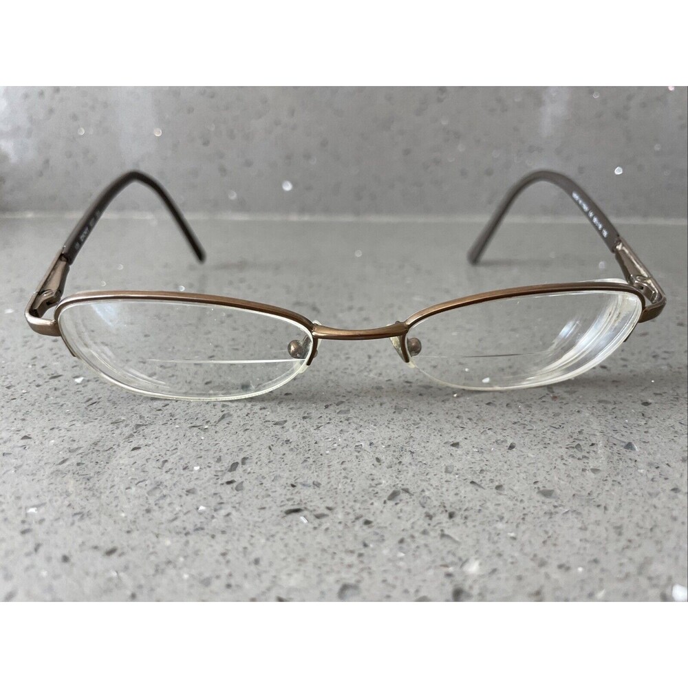 DKNY 6227 2225 50 18 135 Eyeglasses Frames Only Half Rim Flex Hinges brown Italy